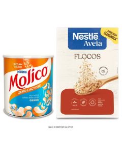 Combo Molico Zero Lactose + Nestlé Aveia Flocos